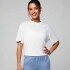 Polo Manga Corta Boxy Mujer Classic White