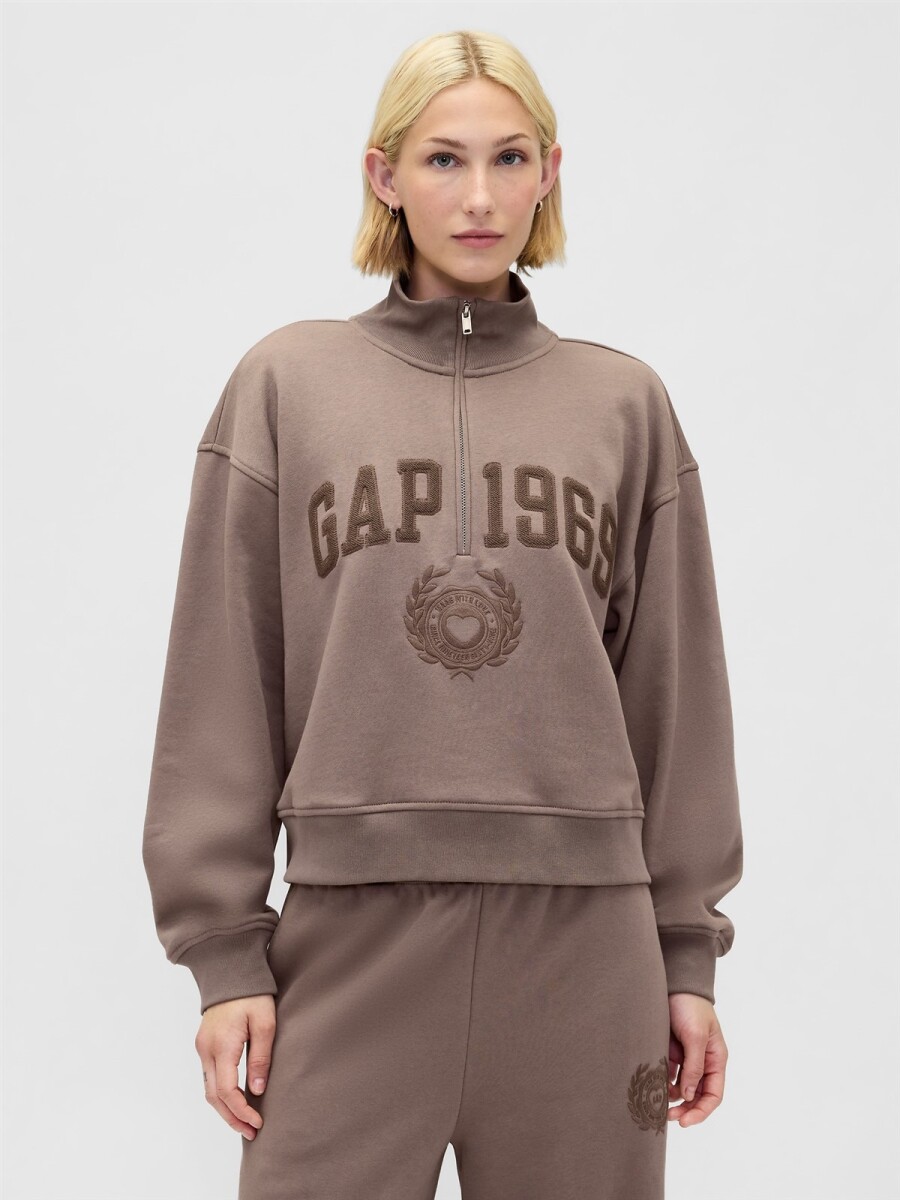 Buzo Deportivo Logo Gap Medio Cierre Mujer - Plymouth Rock 