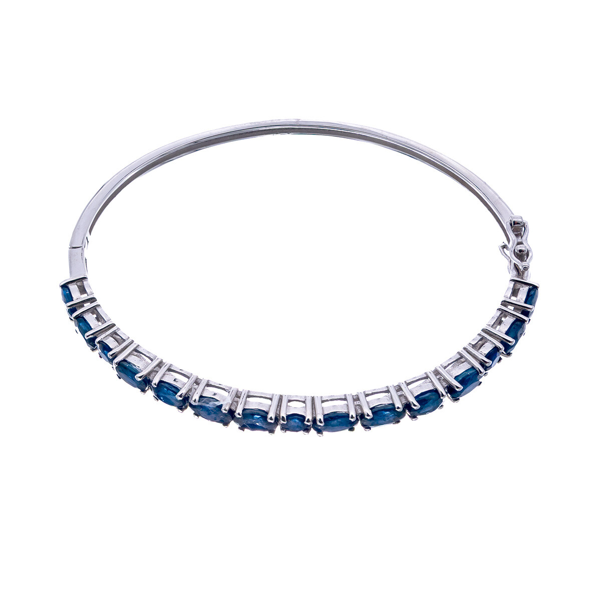 Esclava de Plata 925 Rodinada con ZAfiro Natural 