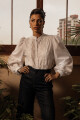 CAMISA C670/25 M/L CUELLO MAO CON PUÑO ENGOMADO Y APLIQUE DE TIRA Natural
