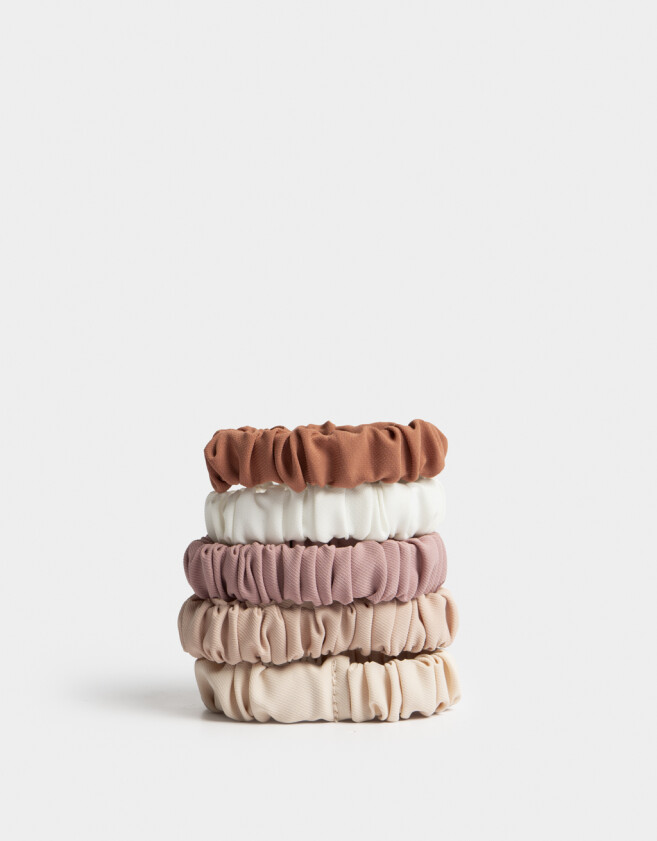 Skunzies Set por 5 Set De Scrunchies - Combinacion Multicolor