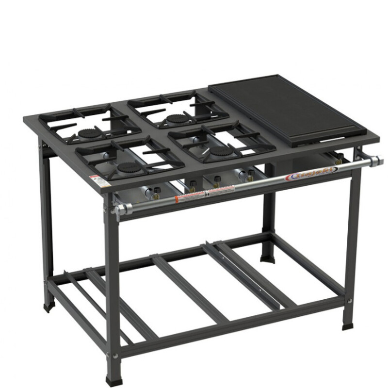 Cocina con Plancha F4B 4 Boca Alta Presion 30x30 4QS Perpetua Cocina con Plancha F4B 4 Boca Alta Presion 30x30 4QS Perpetua