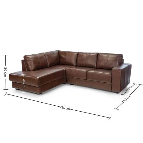 Sillon Lux 3 Cuerpos Caramelo - Chaise izquierdo