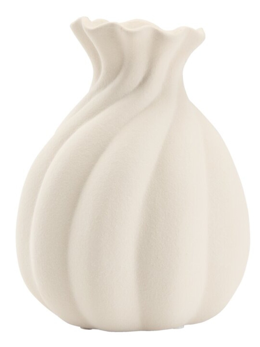 Jarrón GUNNI Ø14xH18 cm blanco 