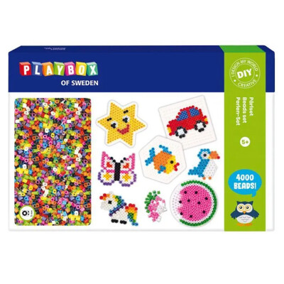 Cuentas para planchar 4.000 piezas + set Hama Beads Playbox Cuentas para planchar 4.000 piezas + set Hama Beads Playbox