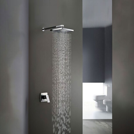 Roseta y Brazo cuadrada articulada cromada Fv 000