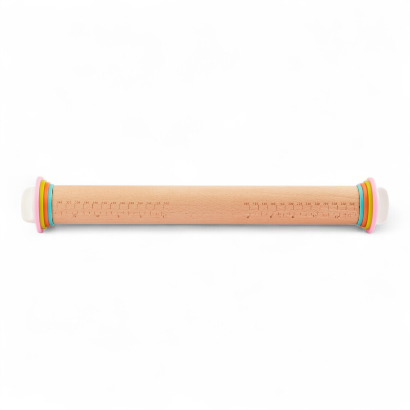 Palote Rodillo Altura Ajustable 43 cm Madera Sin Color