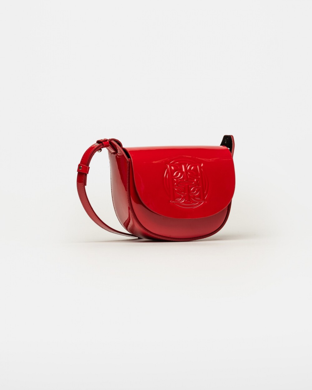 Mini bag Aura en cuero charol Rojo