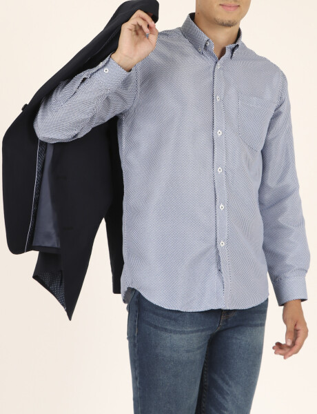 Camisa Harrington Urban Blanco/azul Osc
