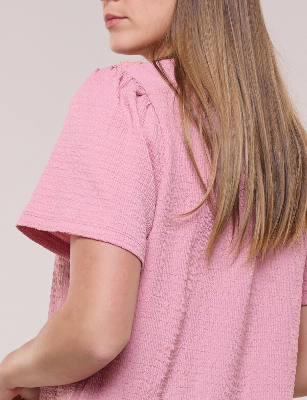 Blusa Canesú Crochet Calado ROSA