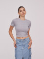 Remera Flored Gris Melange Medio