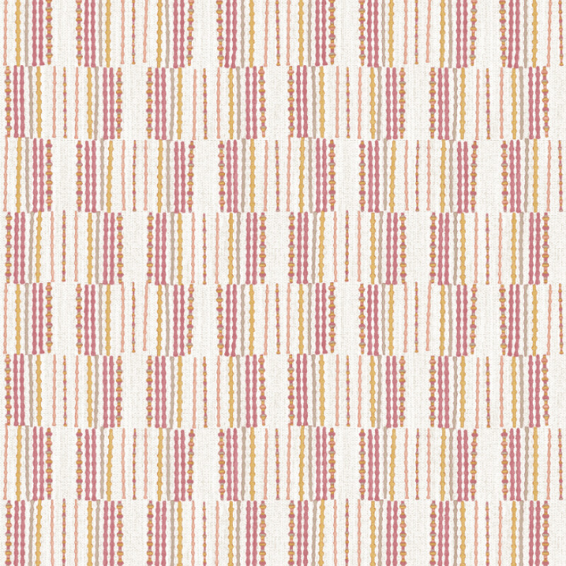 COLECCIÓN BLUEBELL - BURGEN ORANGE GEOMETRIC LINEN - COLECCIÓN BLUEBELL - BURGEN ORANGE GEOMETRIC LINEN -