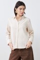 Camisa fantasía beige