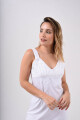 Camisón Maternal con Encaje Blanco