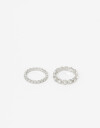 Sets Anillos Metal Set De Anillos Metal Con Strass - Plateado Rodio