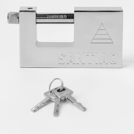 CANDADO ANTI PALANCA CROMADO 70MM CANDADO ANTI PALANCA CROMADO 70MM