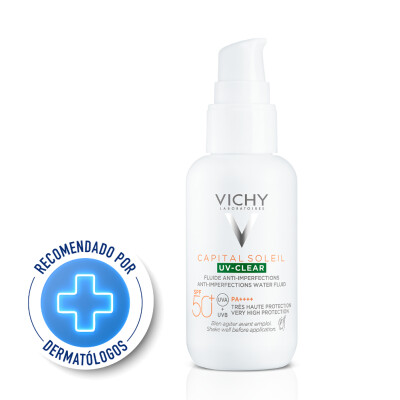 Protector Solar Vichy Cap. Soleil Uv Clear Spf50. 40ml. Protector Solar Vichy Cap. Soleil Uv Clear Spf50. 40ml.