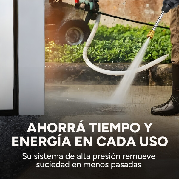 Pistola de Lavado Hidrolavadora Portátil Goldtech 2 Bat+Accs Color Negro