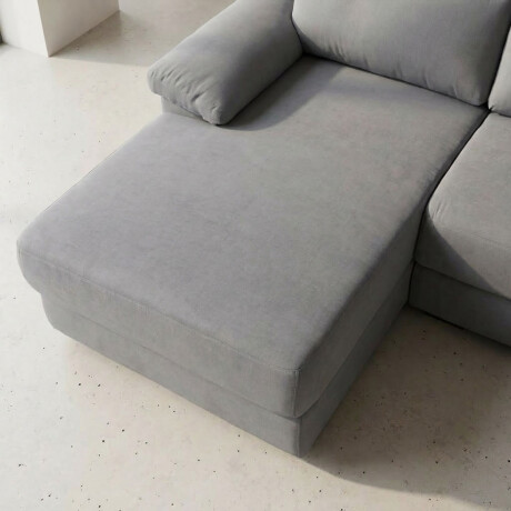 Rinconera Owen - Tela Microfibra - Chaise izquierdo 12091 (Gris)