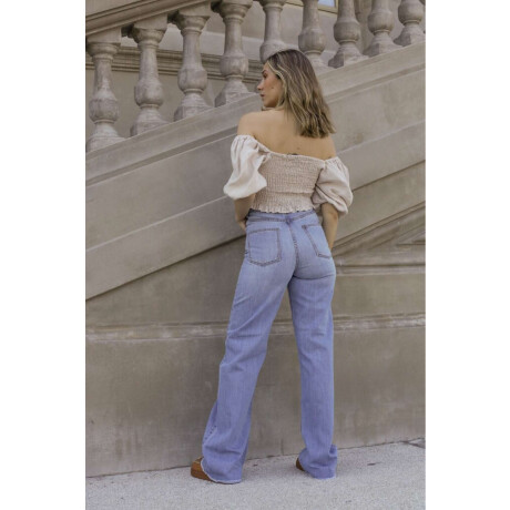 Jean Wide Morango Celeste Oscu