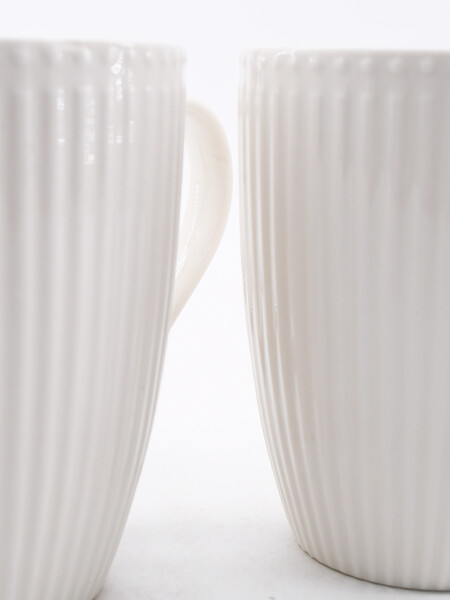 TAZAS SET X2 LISTRAS BLANCO