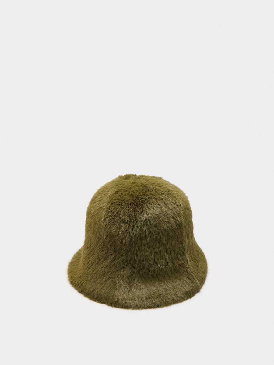 Gorro Bucket Efecto Pelo verde