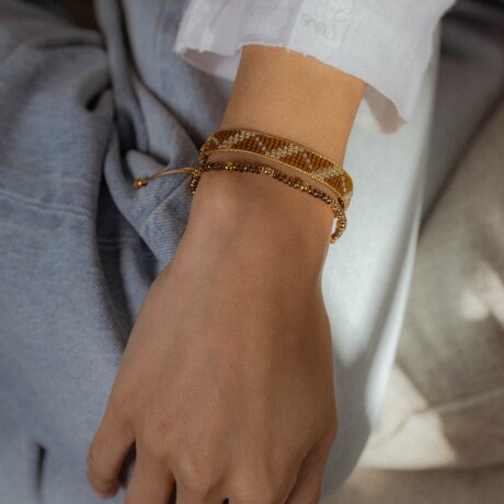 Pulsera LUCIA tejida - marrón Pulsera LUCIA tejida - marrón