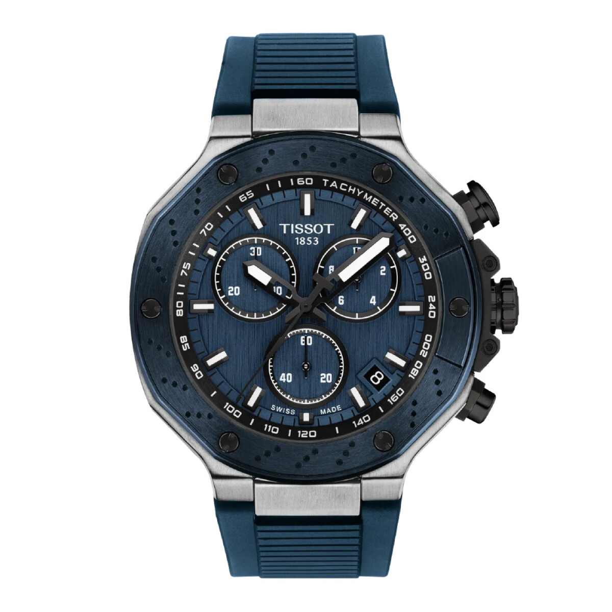 Reloj TISSOT T-RACE 45MM con corea de silicona azul 