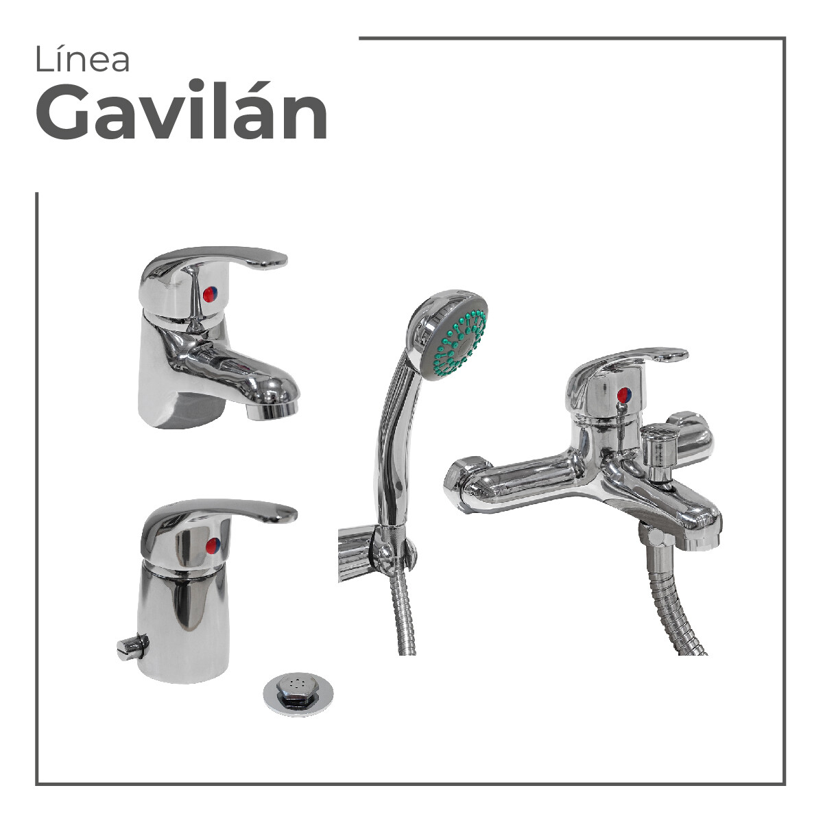 Juego De Grifería Modelo Gavilan - Lavatorio + Bidet + Baño Ducha 