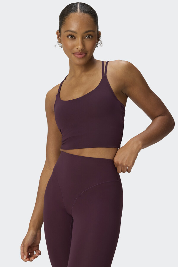 Top Fabletics Built In Bra Marrón