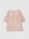 Vestido Lino Estampado Flores Rosa Suave