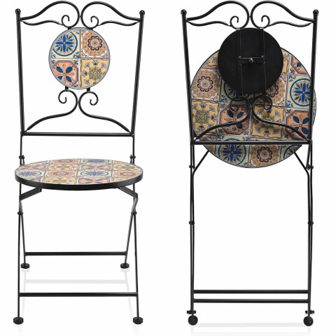 Juego de Mesa y Sillas Bistró Mediterráneo | Azulejos Decorativos para Interior y Exterior Juego de Mesa y Sillas Bistró Mediterráneo | Azulejos Decorativos para Interior y Exterior