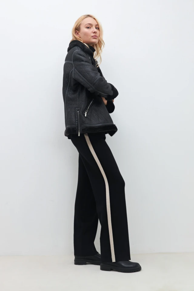 Pantalón tejido negro