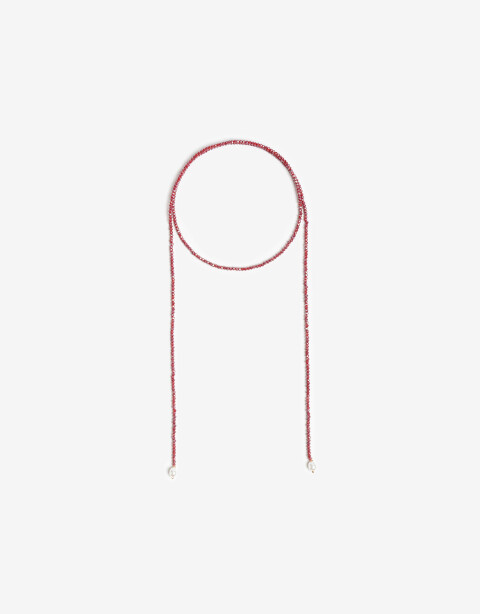 Collares Largos Color Collar Largo Beads - Rojo Burdeaux