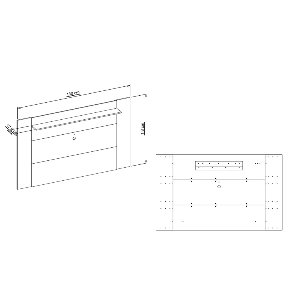 RACK PANEL MONDRIAN 1.3/1.5/1.8 - COLOR SUED MR/FREIJO Rack Panel Mondrian 1.3/1.5/1.8 - Color Sued Mr/freijo