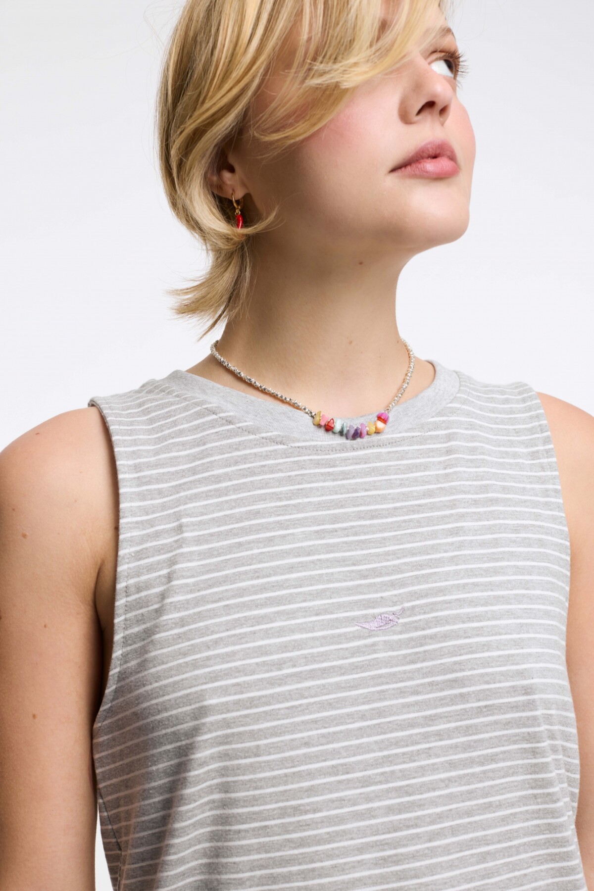 Vestido Sanza Gris Rayas