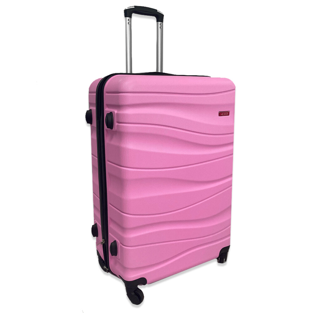 Valija Grande 4 Ruedas Rígida Mango Telescópico Rosa