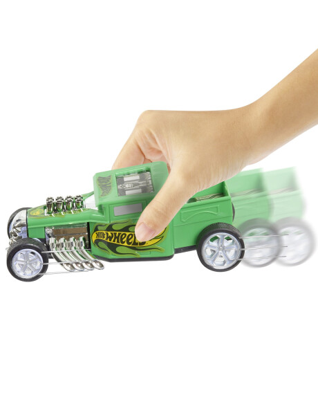 Auto a fricción Hot Wheels Pull Back Racers 13cm Verde