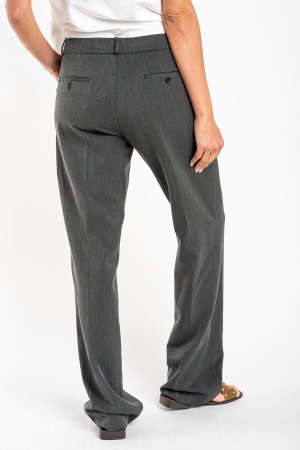 Pantalón Recto Línea Ejecutiva Gris Melange