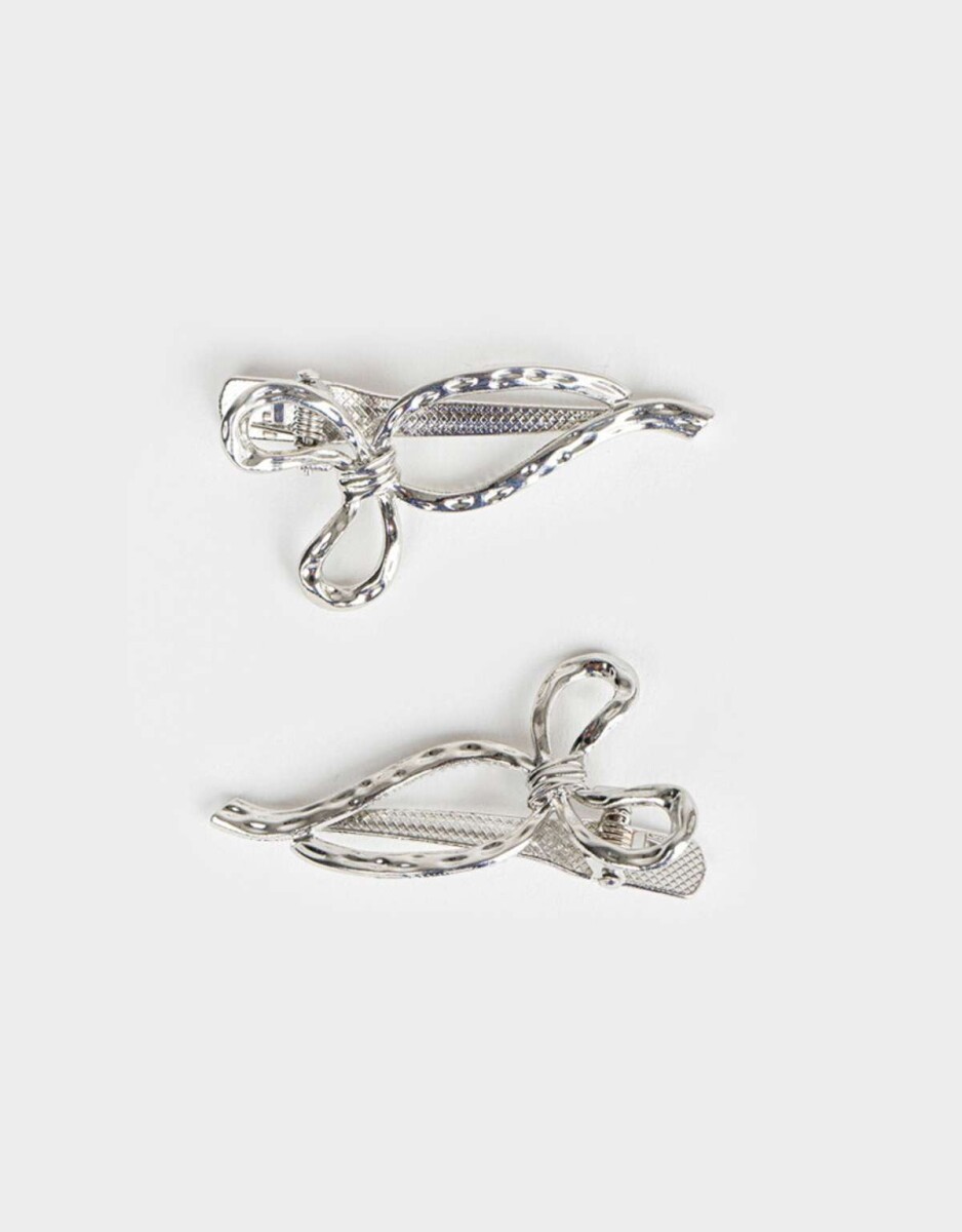 Piquitos Con moño - Plateado 