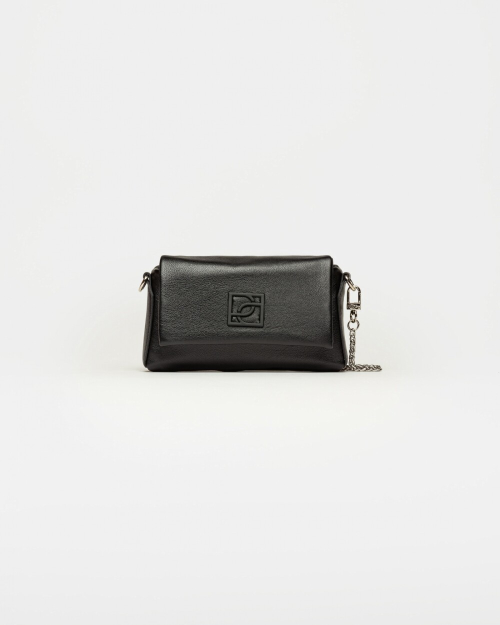 Mini bag Bloom en cuero graneado Negro