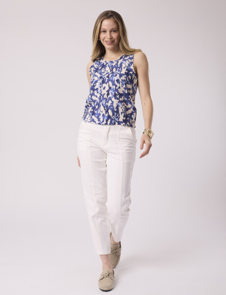 Blusa estampada azul