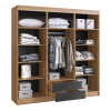 Combo Dormitorio Sommier 2p + Ropero 3p + 2 Mesas De Luz Ltc Combo Dormitorio Sommier 2p + Ropero 3p + 2 Mesas De Luz Ltc