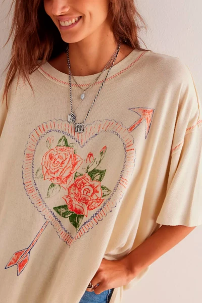 LOVE ROSE TEE Marfil