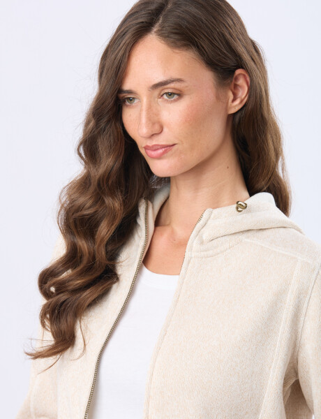 CAMPERA DE FELPA ESPECIAL Crudo