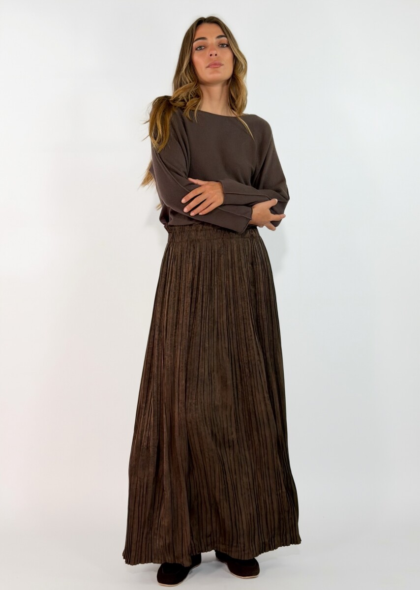 POLLERA MAKRAN - CHOCOLATE 