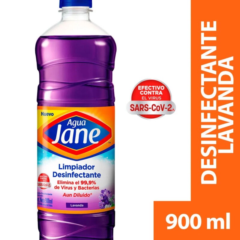 Limpiador Líquido Desinfectante Agua Jane Lavanda 900 ML