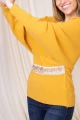 Sweater lanilla con guarda Mostaza