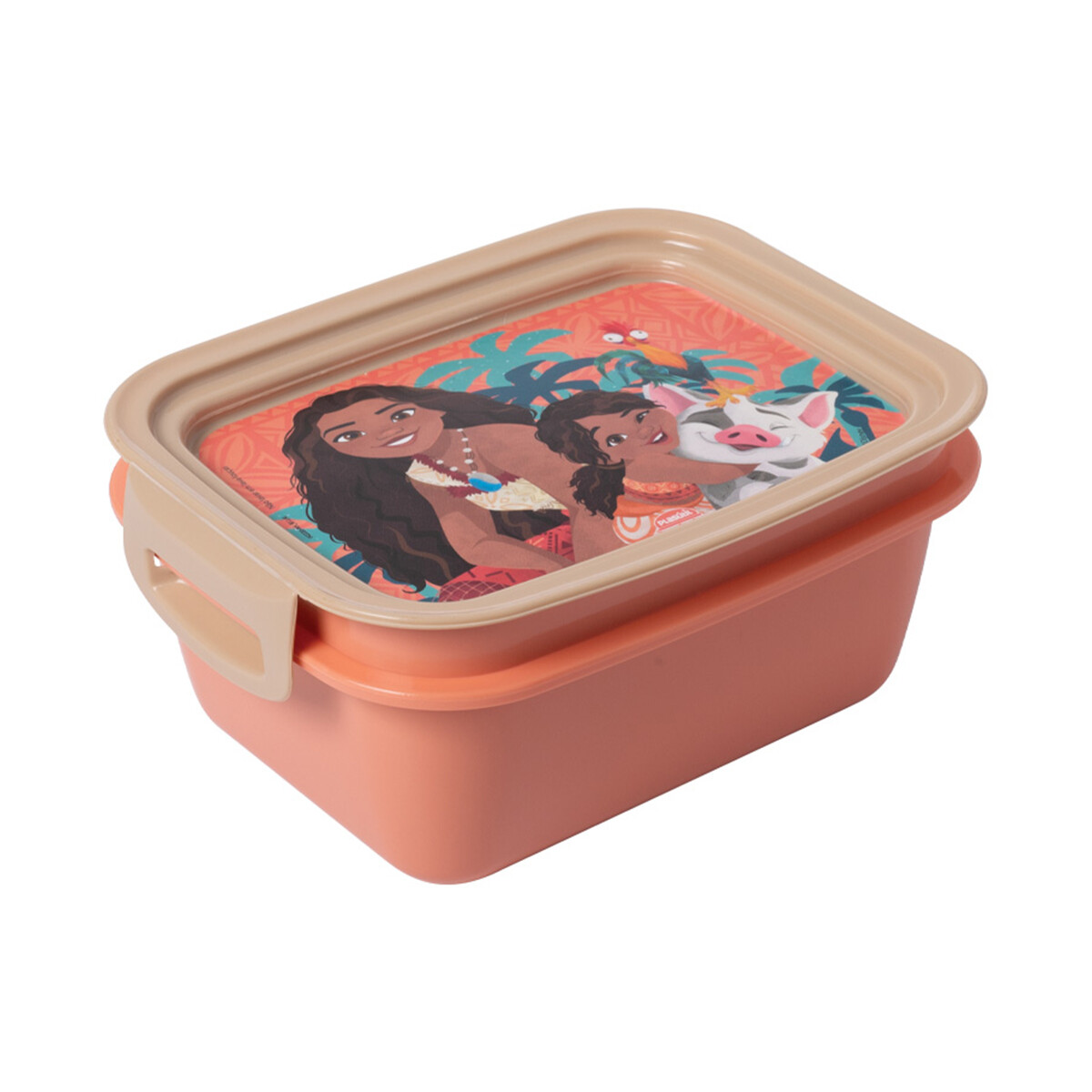 Pote Plástico Moana Con Traba y División 630 ml 