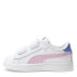 Championes Infantiles Puma Smash 3.0 Leather V Blanco - Rosa - Violeta Lavanda